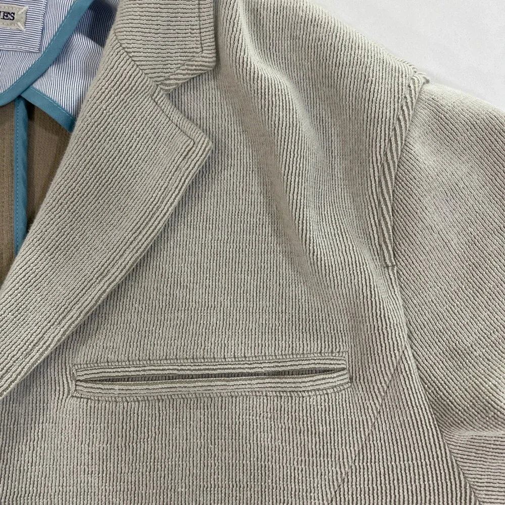 32 Bar Blues Corduroy Blazer Mens Medium Tan Beige Cotton Sport Coat Jacket M